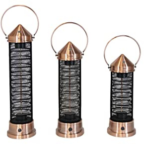 Kalos Copper Lantern Patio Heater (watts, 2000) - Single Rose Gold Tube Outdoor Electric Heater
