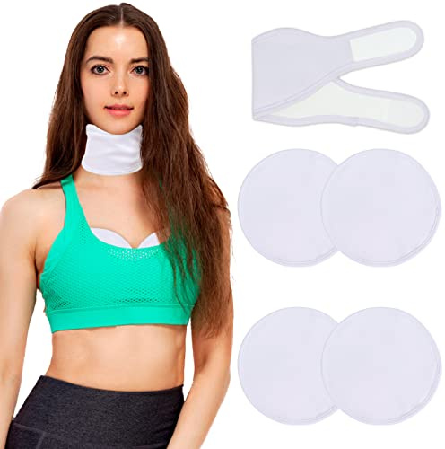 Maziky Rizinusöl-Packung, wiederverwendbare Brustpolster und Nackenwickel mit Klettverschluss-Design für Entzündungen und fibrozystische Brüste, 5 Stück