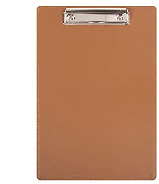 luckxuan Ringbuch/Klemmbrett A4- und Buchstabengroße Leder Zwischenablage Multi-Color Meeting Record Schreibblock-Datensortierbinder-Metall-Clip-Datei-Ordner-10-Packungen Präsentation (Color : Bruin)