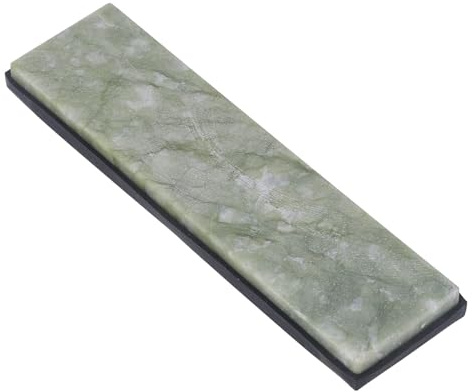 Blade Whetstone 10000Grit Piedra de Afilar Profesional Green Jade Whetstone Afilador de Cuchillos de Bolsillo con Base de Goma para Cocina