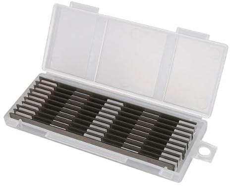 Tagtight 10 Stücke HSS Hobelmesser 82mm Set, Reversible Elektrische Hobel Messer, HSS Wendemesser für für Handhobel, Holzbearbeitungsmaschinen