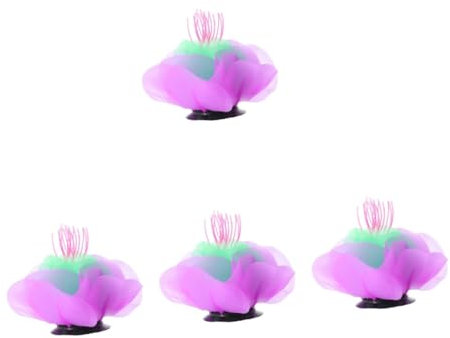 Ipetboom 4 Stück Aquarium Landschaftsbau Koralle Panzerfelsen Für Schildkröten Aquarienverzierung Aquarienpflanze Blumenpflanze Pflanzen Blumendekor Kieselgel Ornamente Violett Fluoreszenz