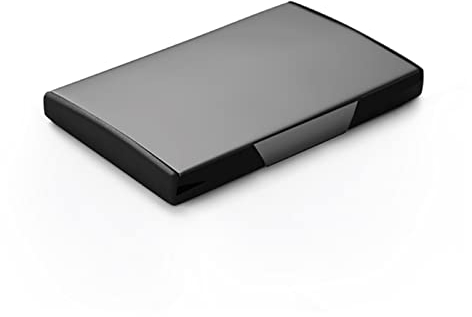 FLaig Visitenkartenhalter High-End-Visitenkartenhalter aus Metall, Visitenkartenetui for Herren, Exquisites tragbares schwarzes Titan-Visitenkartenetui for Damen, einfacher Visitenkartenständer Stände