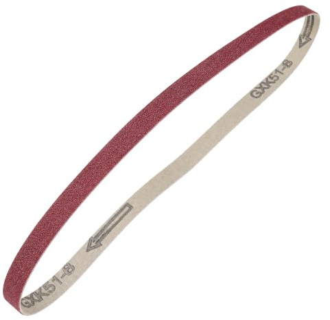 Bande Abrasive en Oxyde D'aluminium 10 Pièces, Bande Abrasive pour Ponceuse pour Meubles en Bois et Métal, 533x9mm, pour L'élimination de la Rouille (80#)
