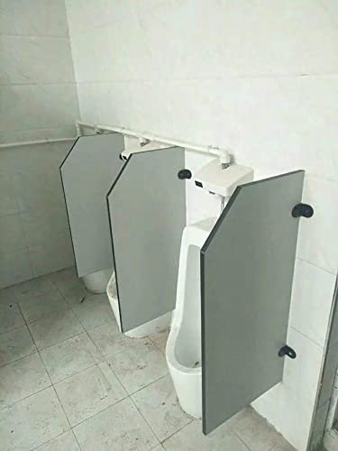 Urinaltrennwand für Hotel/öffentliche Toilette, wandmontiert, wasserdicht, Sichtschutz für Herren-Urinal (Hellgrau, 3 Stück)