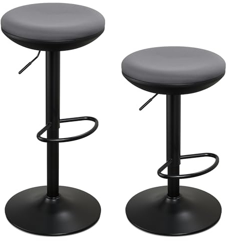 IWMH Ergonomischer Stehhocker, Bürohocker höhenverstellbar (Grau*2)