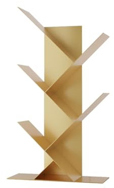 Libreria ad albero - Libreria a forma di albero, libreria da tavolo indipendente, scaffale portaoggetti multiuso in ferro battuto, scaffale portaoggetti multistrato, per esporre libri, riviste