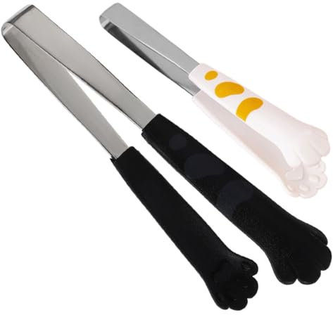 Cabilock 2 Piezas Ensalada De Pata De Gato Pinzas Para Barbacoa Pinzas De Cocina Prácticas Accesorio Para Exteriores Portátiles Multifunción