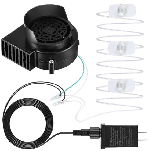 12V Aufblasbarer Luftgebläse Mit LED-Leuchten | Blasventilator Für Weihnachts- Und Halloween-Schlauchboote, Ersatzgebläse Für Gartendekorationen, Gartenluftpumpenventilator Für Den Außenbereich Für We