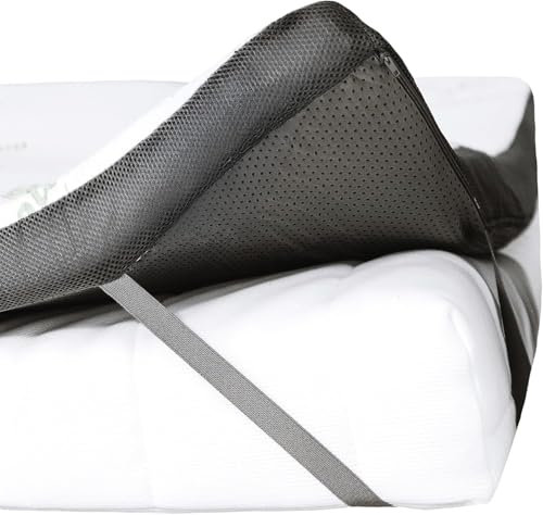 MKS.® Gel bäddmadrass 140 x 200 cm H3 – 7 cm tjock minnesskum madrassstopp med bambulock, 3D-luftflöde, halkskyddssystem, avtagbart och tvättbart överdrag