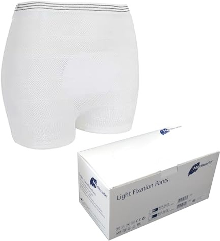 Wochenbett Unterwäsche, Netzunterhose 50 Stück zur Fixierung von Wochenbett Binden nach Geburt und Netzhosen Wochenbet,Atmungsaktiv und weich Netzschlüpfer für Wochenbett, Schwangerschaf (XL)