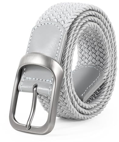 JasGood Elastischer Gürtel Herren,Unisex Stoffgürtel Geflochtener Stretchgürtel Dehnbarer Gürtel Flechtgürtel Ohne Löcher 3.3cm Breite für Lässige Hose