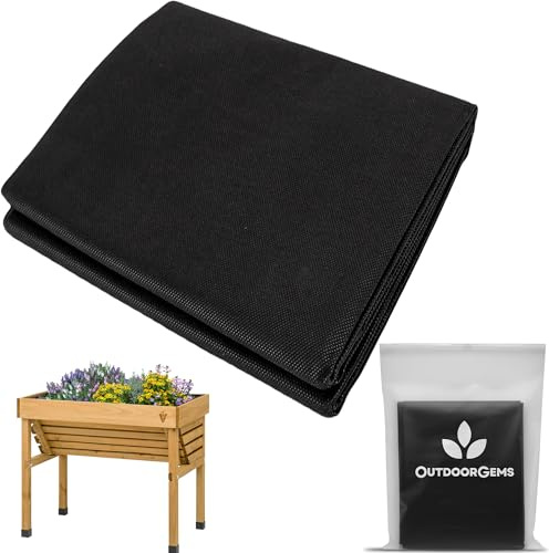 OutdoorGems Fabric Liner For Raised Beds & Planters - 160x210cm – Heavy Duty, Breathable, Reusable Fabric. Prevents Soil Loss & Weeds. Easy to Cut & Install. Ideal for Trugs, Troughs & Large Planters