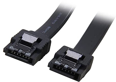QSBVSO 24 Pollici 6 GB/s SATA3. Seriale Dati ATA. Cavo con Chiusura a Scomparsa Compatible with Pc Computer Portatile Sata 3.0 sataiii 6 Gbps. Disco Fisso Disco del Disco Rigido/Ssd- Nero