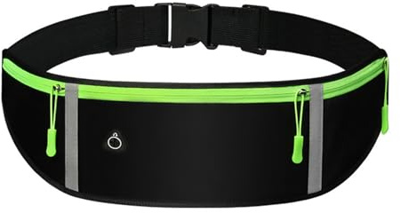 Lumi Zenva Laufgürtel mit Wasserdichtem Verstellbarem Gummiband Schweißfeste Hüfttasche Große Kapazität für Laufen Wandern Fitness Outdoor Sportaktivitäten