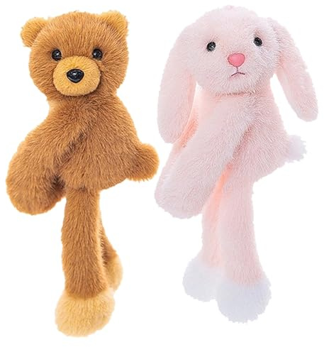 Generico Giocattoli magnetici per Animali - Simpatici Personaggi di Peluche con Magnete, Coniglio e Orso, Materiale Sicuro | per Frigorifero, Lavagna, scrivania, Camera dei Bambini, Soggiorno, Camera
