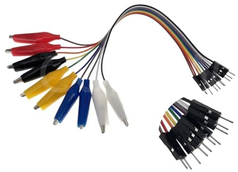 20cm 30cm 10pin-End Alligantor Clips Jump Wire Male Female Crocodile Clip Test Lead Jumper Wire Line Cable DIY C0innection