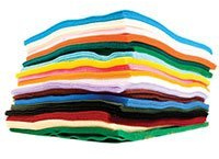 Craft Acrylic Felt Pack, 15 x 15cm (42 Pieces), Assorted Colours,