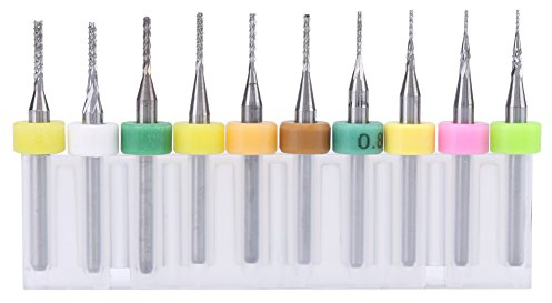 0.5-1.5mm Molino de Extremo con Mango de 1/8 Herramienta de Corte de Fresado de Acero de Carburo