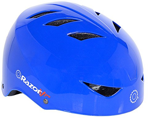 Razor VPro Multi-Sport Youth Helmet with No-Pinch Magnetic Buckle, Blue