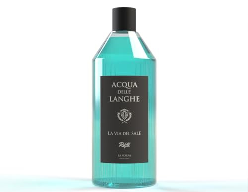 Acqua delle Langhe - Ricarica per Profumatore Ambiente e Diffusore Aromi - 500 ML di Fragranza La Via del Sale - Made in Italy
