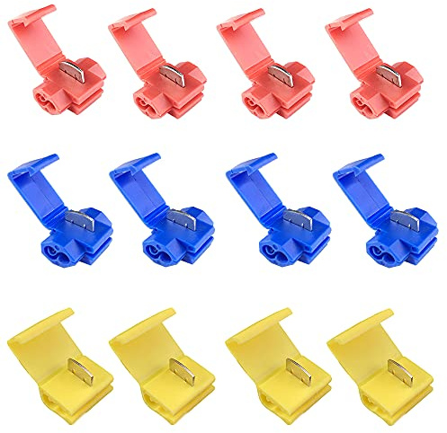 Ruidee100 Stück Klemmverbinder Abzweigverbinder Set, Schnellabzweiger Quickverbinder Sortiment für Kabelquerschnitt 0,5 mm² - 6 mm ²/ 10-22 AWG (DXJ)