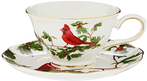 Gracie China - Taza de té y platillo de porcelana (8 onzas)