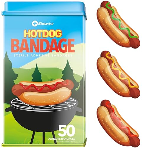 BioSwiss Bandaids for Kids, 50 Pieces Sterile Unique Shape Colorful Funny Cute Girls Boys First Aid Adult First Aid Protect Scratches and Cuts Wellbeing for All
