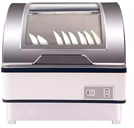ksamwjf Lavavajillas de encimera Independiente con 6 Cubiertos - Lavavajillas de desinfección UV de sobremesa, Toque el botón 360 Grados y rocíe 70 ℃ Esterilización a Alta Temperatura