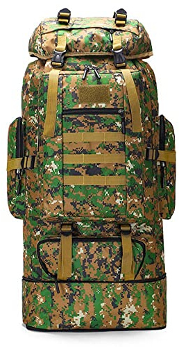 LUMoony 100L Große Kapazität Wasserdicht Reiserucksack Trekkingrucksack Wasserdicht Reiserucksack Wasserdicht Survival Rucksack Klettern Wandern Outdoor Camouflage Freizeitrucksack Herren Damen