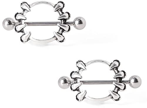 ROLOL Nippel Piercing Brust Clips Nippel mit Sharp Claws für Paare Nippel Klemmen -Klemmen