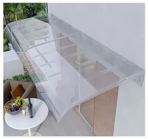 Auvent De Porte Invisible,Auvent Marquise En Polycarbonate Transparent,Marquise Solaire Toit Abri Protection，Auvent Marquise En Transparent，Pour L'éQuipement éLectrique ( Size : 50*320cm/19.6*125.9in