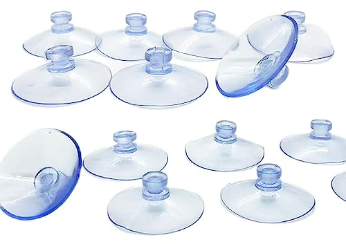 LJFEA 20 Stück Durchsichtige Saugnäpfe, PVC Kunststoff Saugnapf ohne Haken, Saugnäpfe Stark für Fenster, Glasplatten, Fliesen, Autoschmuck, Küche, Badezimmer, Lichter, Schrank (20mm)