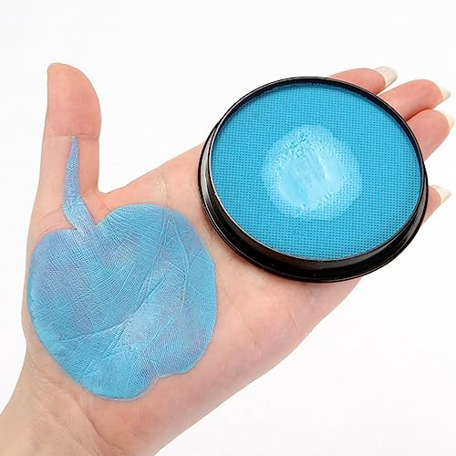 KARLOR Gesichtsfarbe 30g Aqua Make-up Schminke Facepainting Body Paint, wasserbasis professionell Schminkfarbe für Erwachsene Makeup Halloween Karneval Fasching Cosplay(Hellblau)