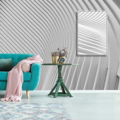 Wandbilder Fototapete - Modische Graue Abstrakte Streifen - Tapete Zum Abziehen Und Aufkleben - 3D-Wandbild Für Kinderzimmer, Wandkunst, Poster, Bild, Junge, Mädchen, Sc 350 (Breite) x 256 (Höhe) cm