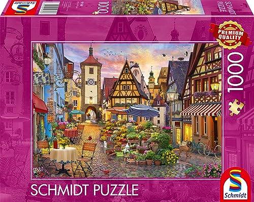 Schmidt Spiele 59760 Romantisches Bayern, Rothenburg ob der Tauber, 1000 Teile Puzzle