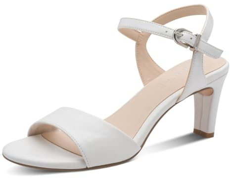 Tamaris dam 1-28008-42 sandaler med klack, vit matt, 41 EU