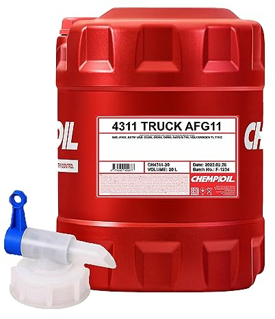Pemco 20L +Auslaufhahn CHEMPIOIL Truck AFG11 Antifreeze Konzentrat Blau