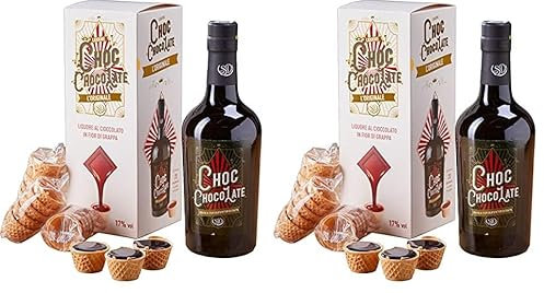 SD Choc Chocolate liquore al cioccolato in astuccio con cialde - 500 ml (Confezione da 2)