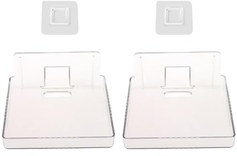 TECKEEN 2 x Mittelregale zur Wandmontage, TV-Set-Top-Box, Halterung, Wandhalterung, Regal für Kabelboxen, DVD-Player, Spielekonsolen