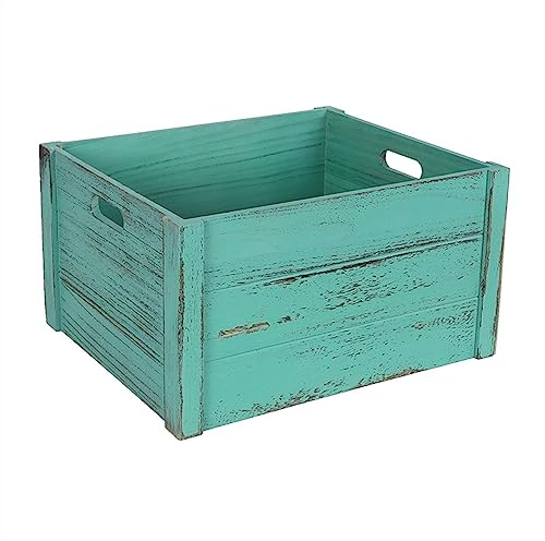 Schallplattenständer Schallplatten-Aufbewahrungskiste, Retro-Vintage-Aufbewahrungsbox for Schallplatten mit Griff, Holz-Alben-Aufbewahrungshalter, Schallplatten-Organizer-Box CD Aufbewahrung Organizer
