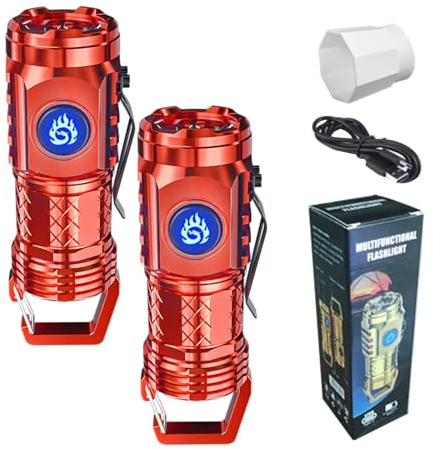 TianWlio Mini Lampe de Poche Monstre à Trois Yeux, Lampe Torche LED Ultra Puissante, Lampe de Poche Rechargeable, Portable Flashlight Pour Camping Extérieur