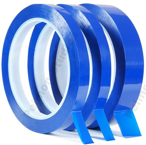 HavaCue 3 Rollos Cinta Térmica Adhesiva para Sublimación, 10 mm x 66 m y 20 mm x 66 m Cinta Termica Sublimacion, Cinta Resistente al Calor Azul para Para Electrónica, Placa De Circuito