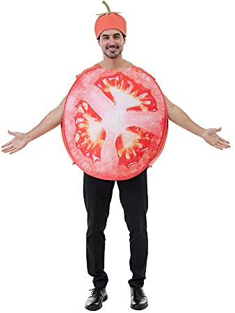 EraSpooky Costume da commedia per adulti arancione pomodoro viola uva frutta unisex taglia unica
