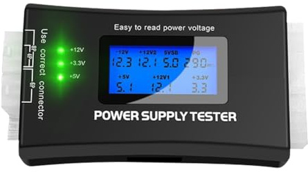 ATX Netzteil Tester, Anschlüsse Netzteiltester, ATX Leistungstester, Computer Host Leistungstester LCD Gehäuse Stromtester Inspektions und Wartungstester PC Netzteiltester für ATX, BTX, ITX, TFX