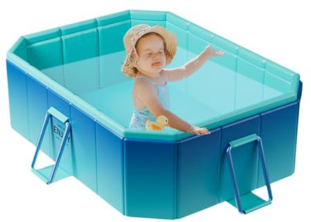 Piscina Plegable - Piscina Infantil Plegable | Piscina Infantil Piscinas, Amplio Plato de Ducha para Gatos, Piscina para Perros no Hinchable, Plegable, bañera portátil para niños y Adultos
