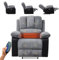 LSBIKE Recliner Armchair Electric Massage Recliner Chairs Reclining Chairs for the Elderly Lazy Boy Recliners Recliner Sofa with Massage & Heat USB Ports Dual Side Pockets (Jumbo Cord Fabric)