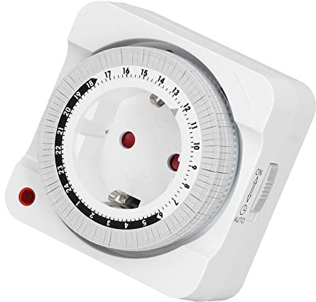 Prise de Minuterie Bouchage Stable et Silencieux et Jeu Cyclique Cyclique avec Arrêt Automatique 24 Heures sur 24 pour Le Vélo électrique Facile à Utiliser pour Divers Appareils avec Une Puissance