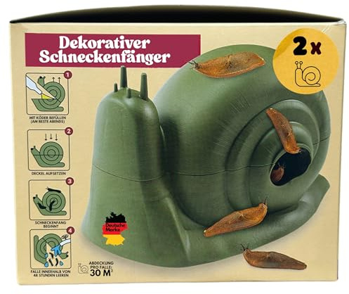 Aroba Dekorativer Schneckenfänger 24er Set - Umweltfreundlich & Ökologisch - Schneckenschutz für Garten - Schneckenfalle aus recyceltem Kunststoff - Schneckenstopp Schneckenabwehr