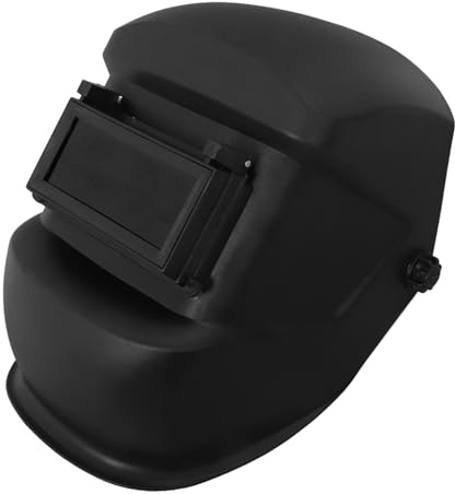 Black PC Welding Helmet for Welding with High-transparency Lens | Heat-resistant Face Guard, User-friendly Design, Replacement Part for Professionals and Beginners